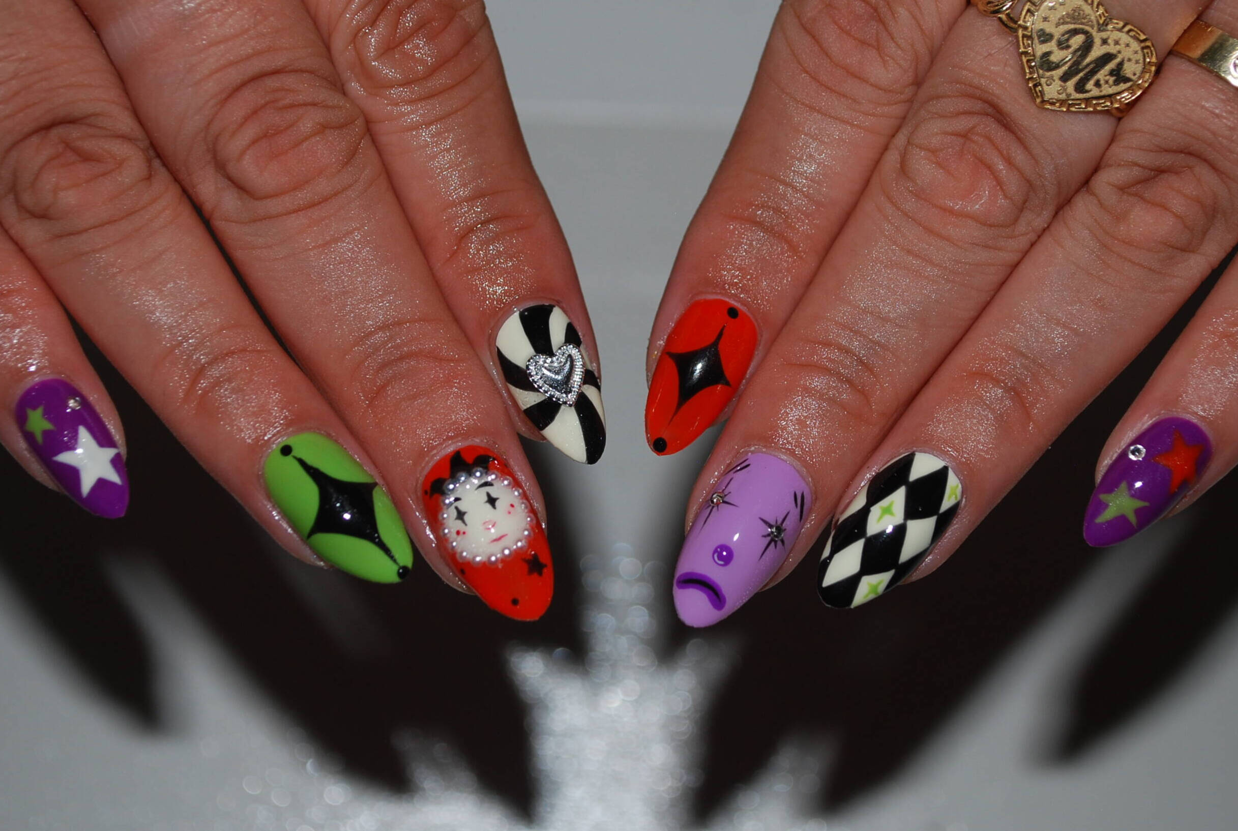 Colorful Checkerboard Star Set